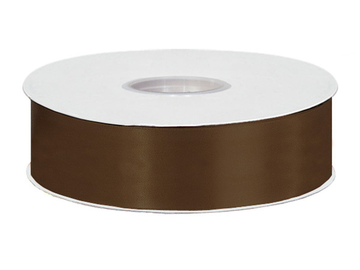 1.5"x50 yard Brown Polyester Satin Gift Ribbon