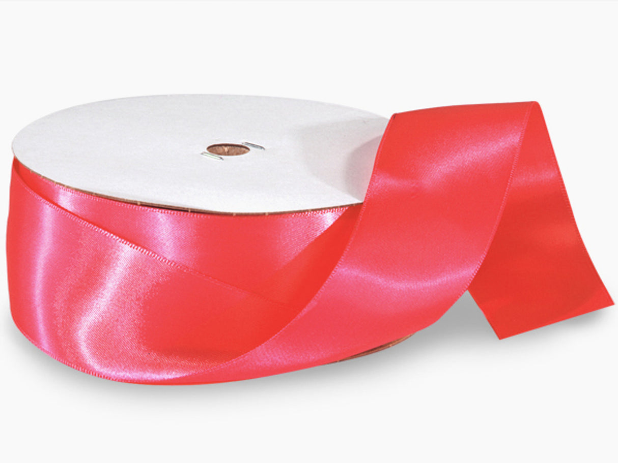 1.5"x50 yard Coral Polyester Satin Gift Ribbon