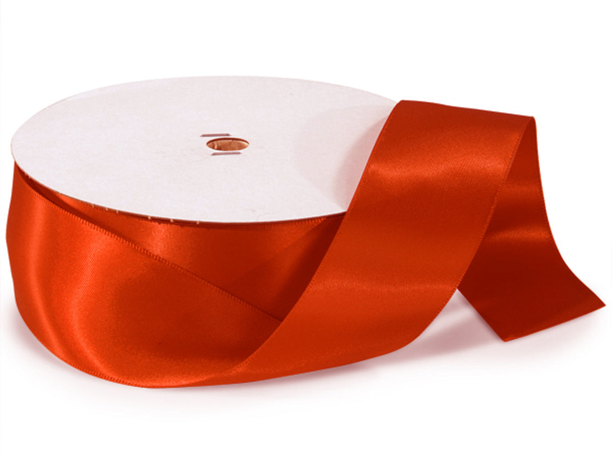 1.5"x50 yard Orange Polyester Satin Gift Ribbon