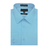 Mens Slim Fit Long Sleeve Polo Shirt Light Blue