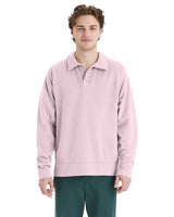 ComfortWash by Hanes® Garment Dye Polo Collar Sweatshirt