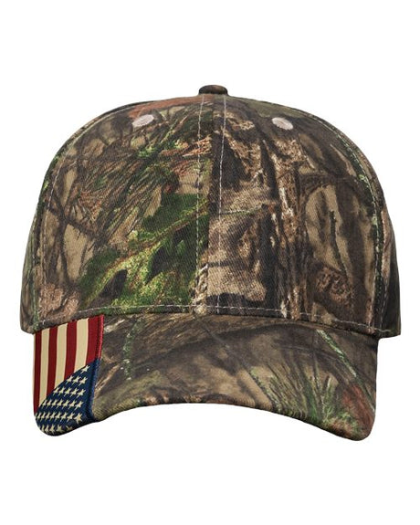 Camo Woven USA Flag Cap