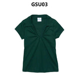 Girl's Uniform V Neck Collar Shirt