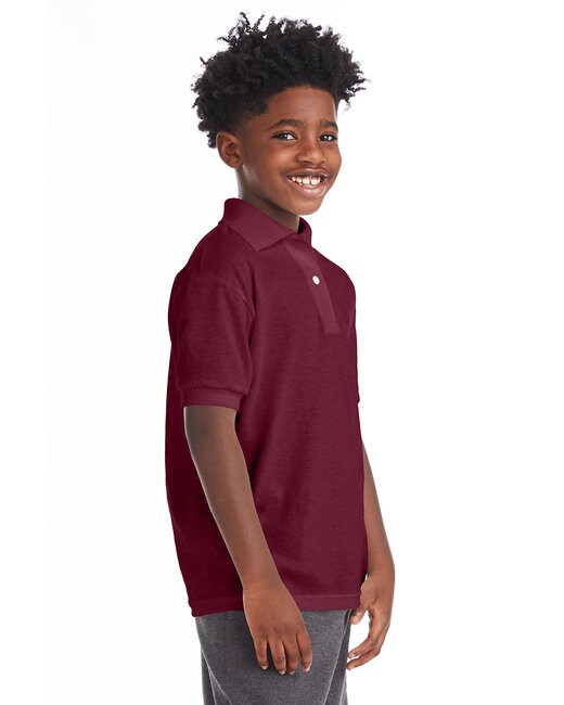 Hanes® Youth EcoSmart Jersey Knit Polo