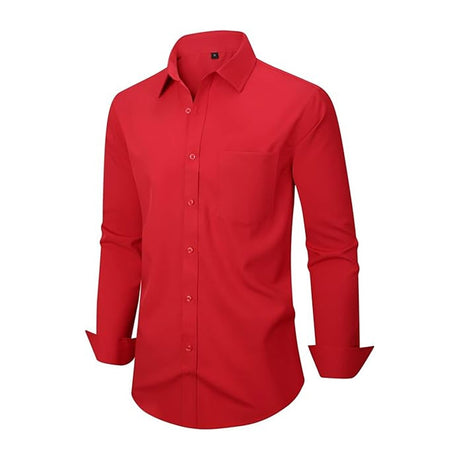 Red Long Sleeve Polo Shirt