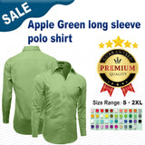 Apple Green long sleeve polo shirt