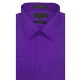 Purple Slim Fit Long Sleeve Polo Shirt