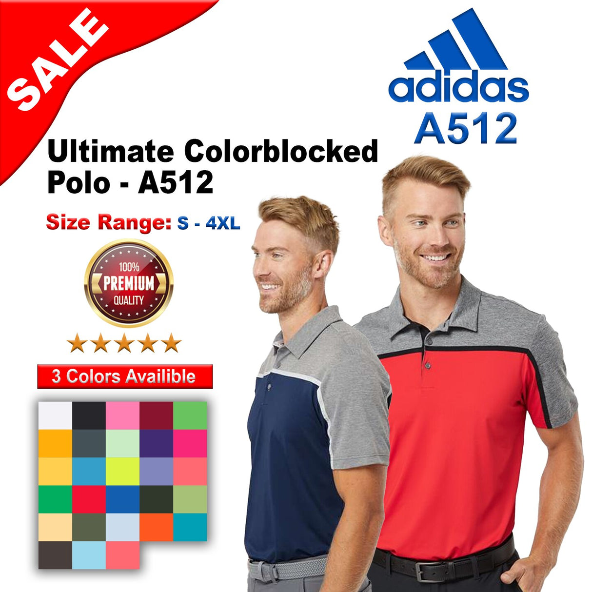 Adidas® Ultimate Colorblocked Polo