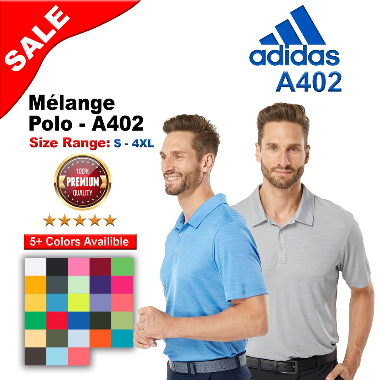 Adidas® Mélange Polo