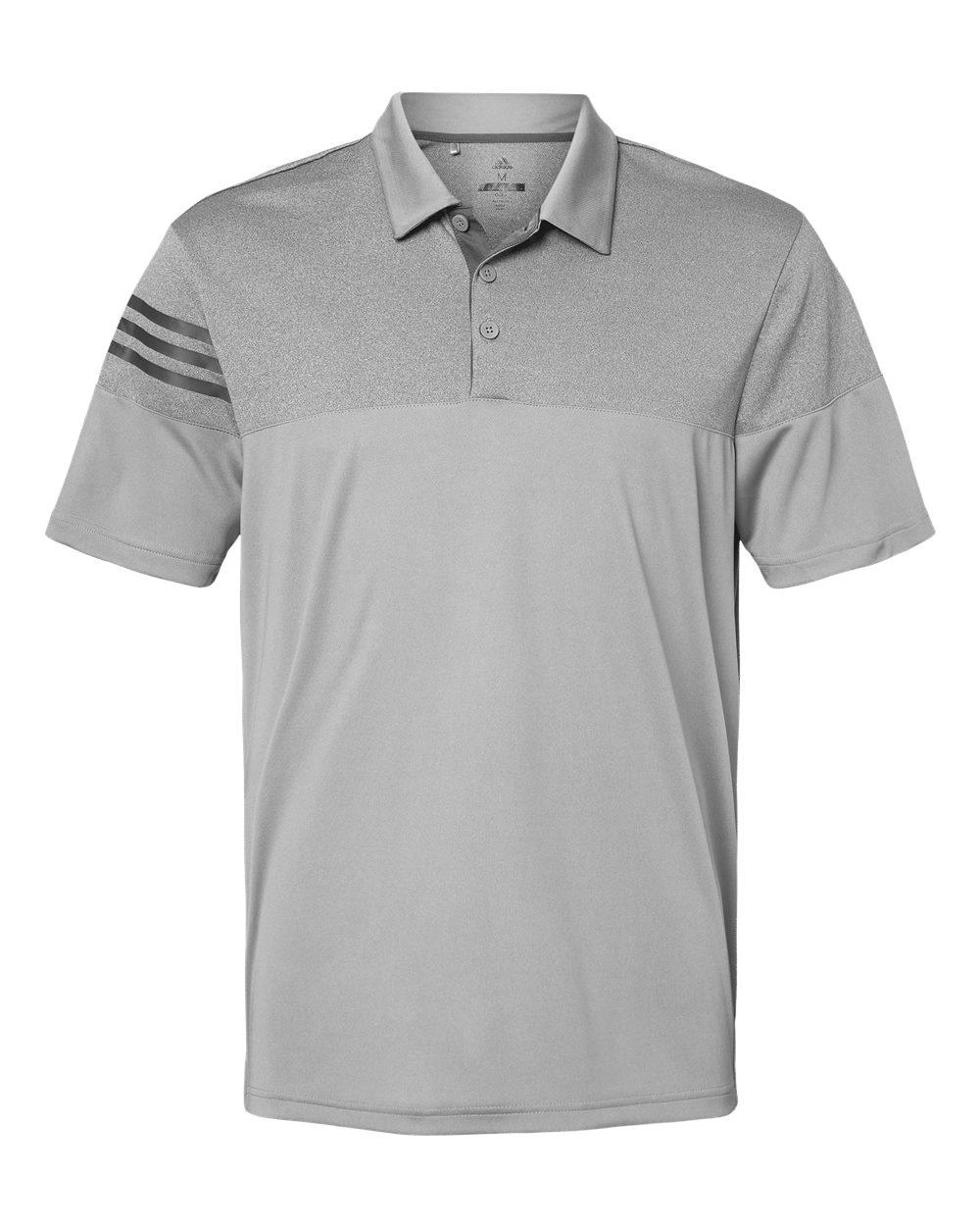 Adidas® Heathered 3-Stripes Colorblocked Polo