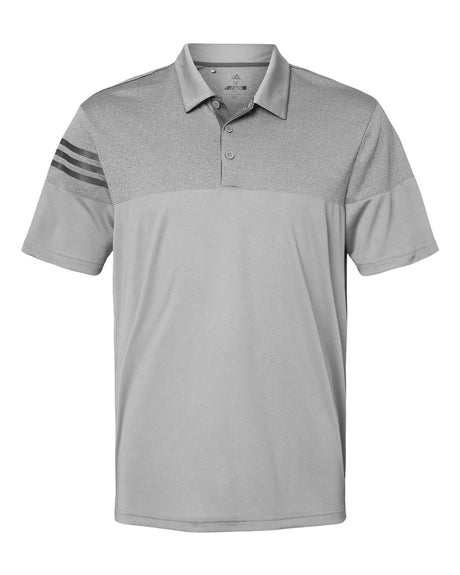Adidas® Heathered 3-Stripes Colorblocked Polo