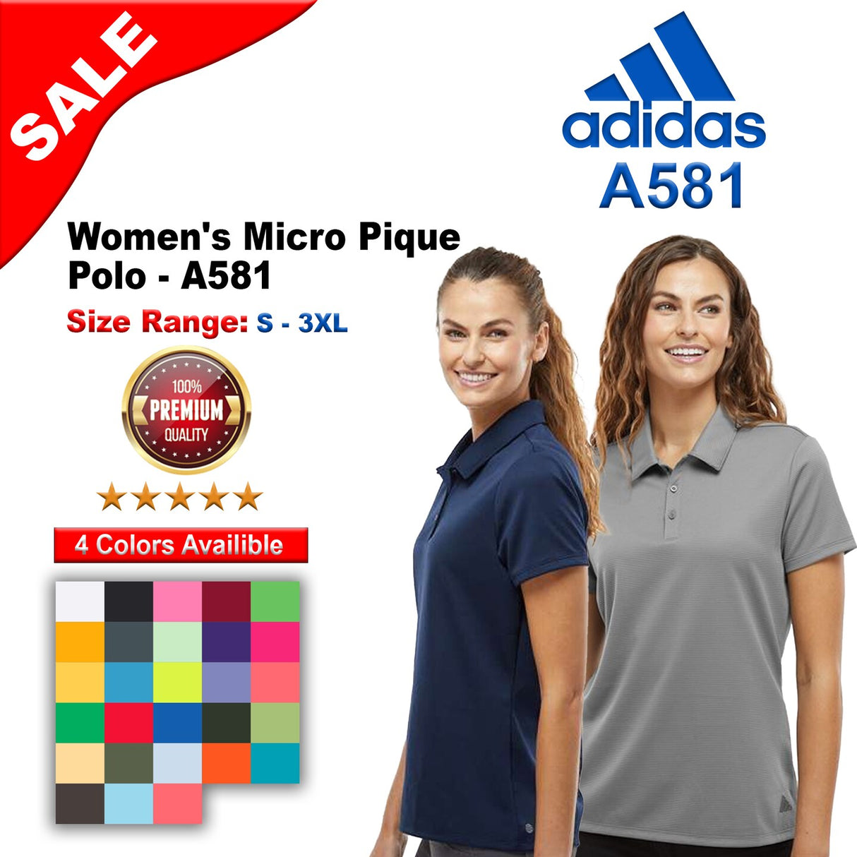 Adidas® Women's Micro Pique Polo