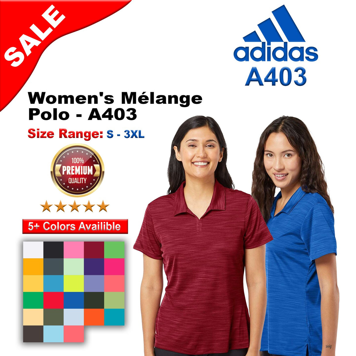 Adidas® Women's Mélange Polo