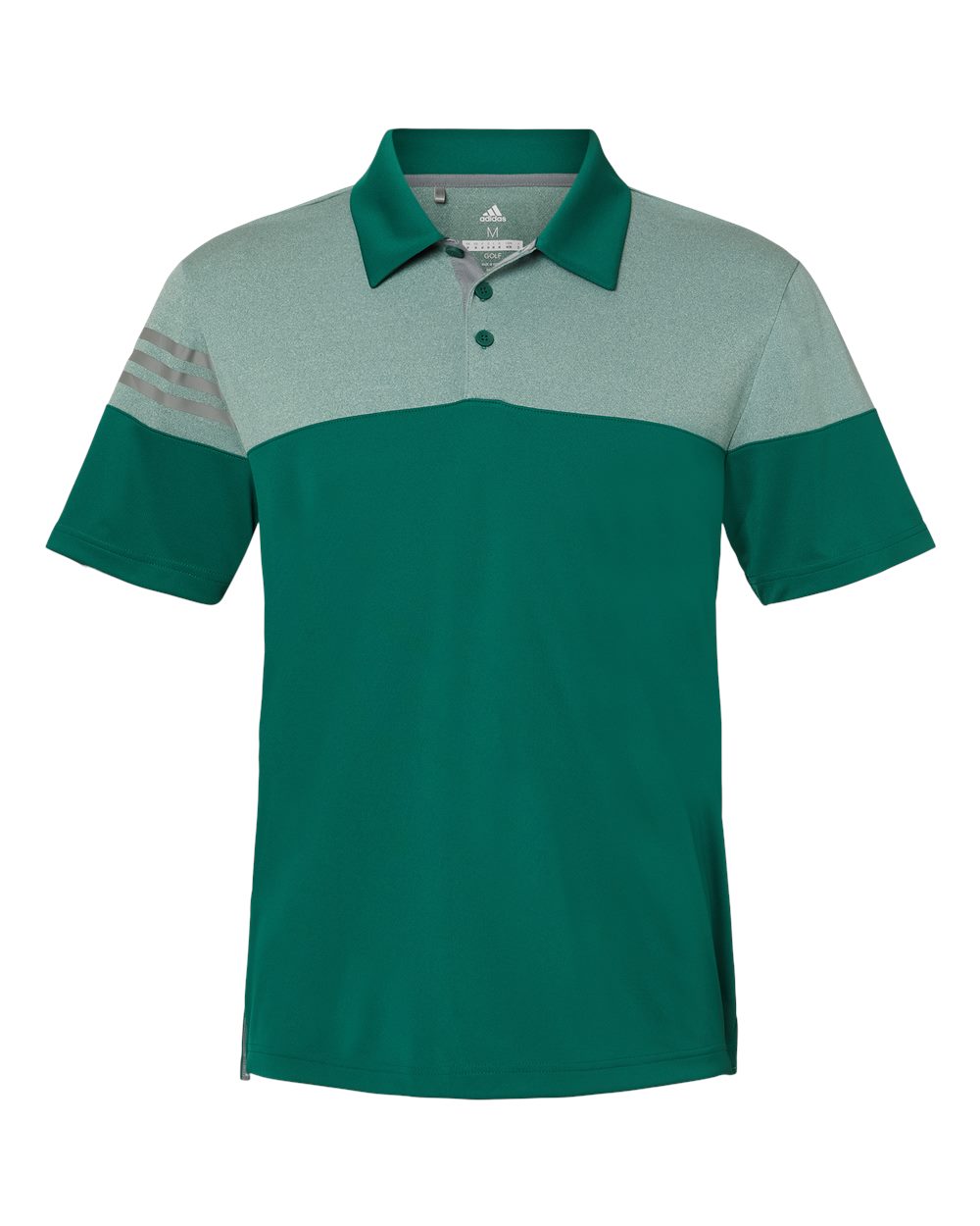 Adidas® Heathered 3-Stripes Colorblocked Polo