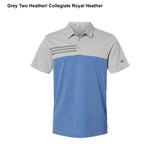 Adidas® Heathered Colorblocked 3-Stripes Polo