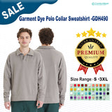 ComfortWash by Hanes® Garment Dye Polo Collar Sweatshirt