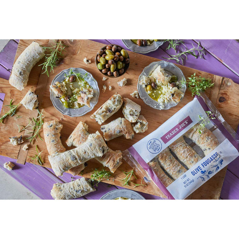 Olive Fougasse 12 oz Rustic & Flavorful