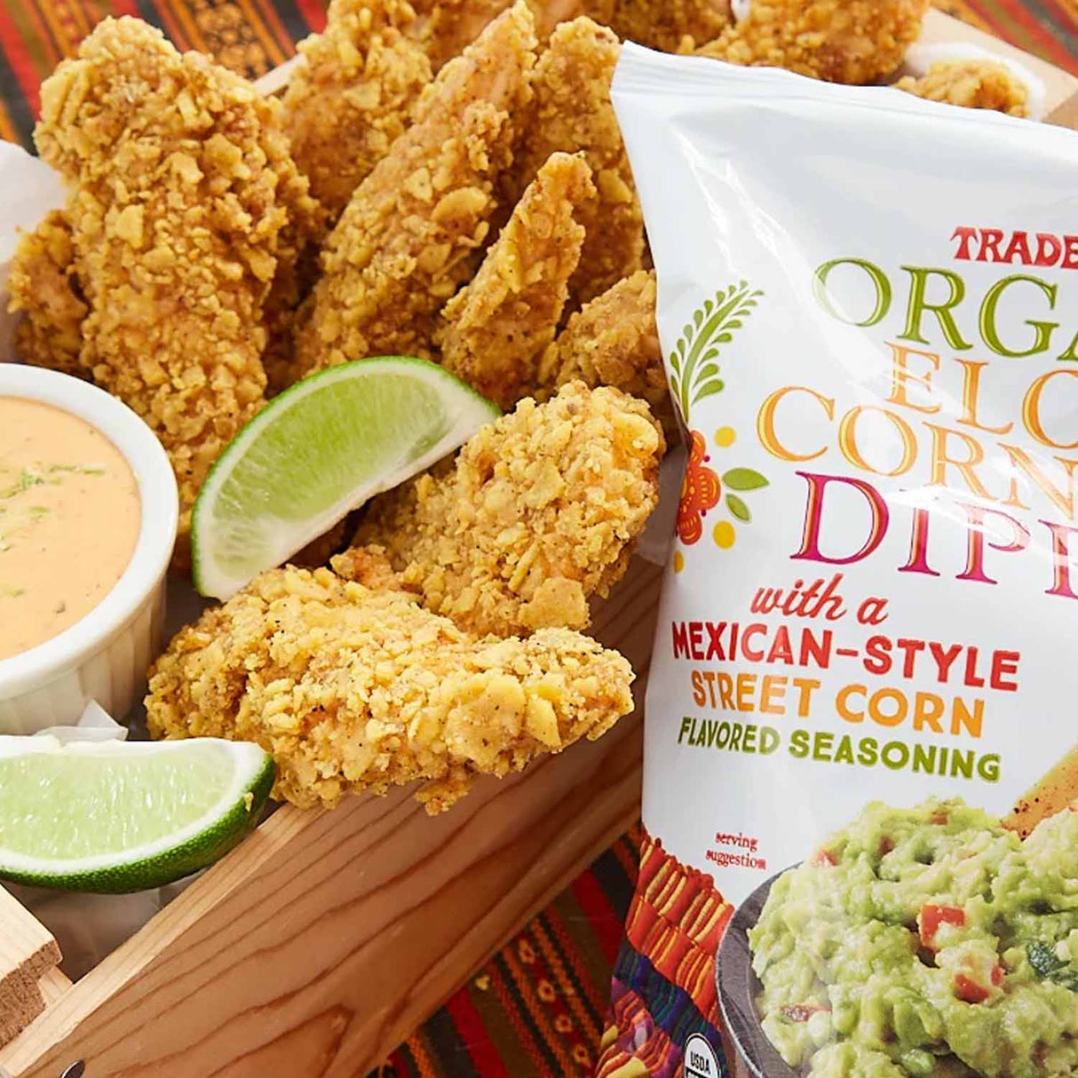 Trader Joes Organic Elote Corn Chip Dippers/9.75 Oz
