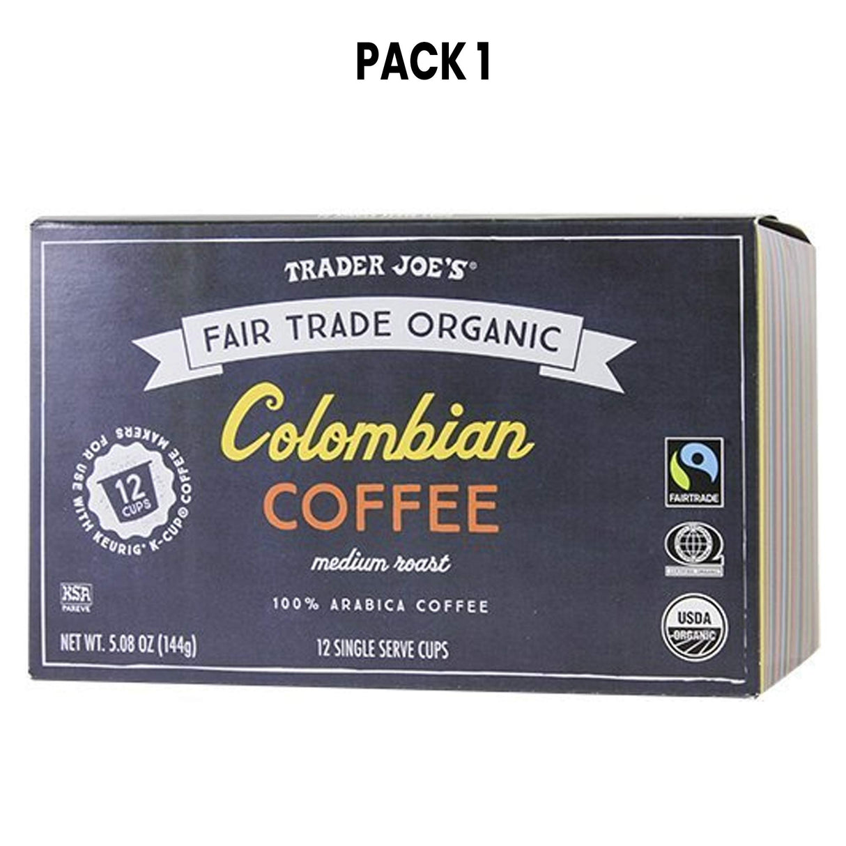 Colombian Coffee Cups Fair Trade Organic 10 Cups