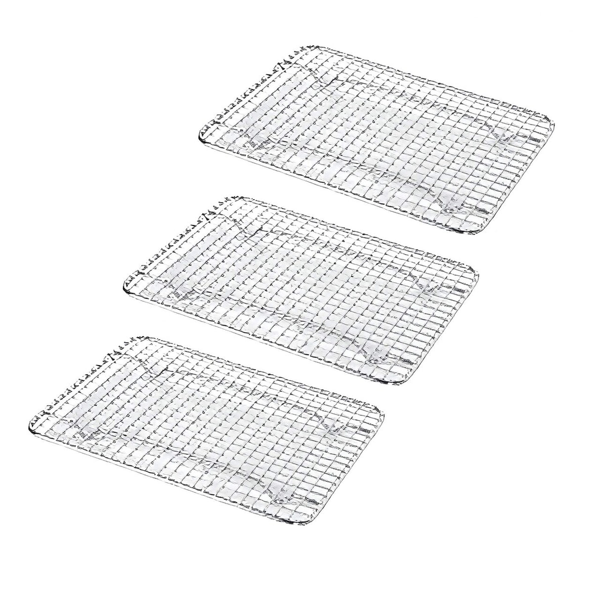 Chrome Plated Footed Wire Pan Grate 8 x 10 Half Size