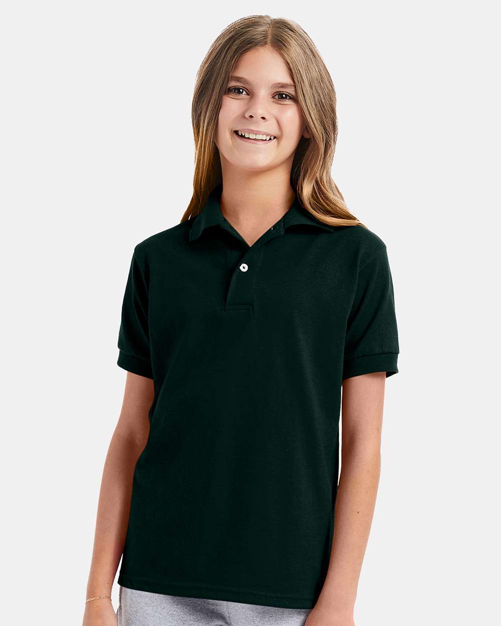 Hanes® Youth Ecosmart Jersey Polo