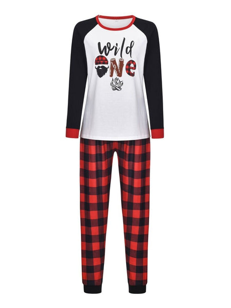 Pajamas Set Wild One Top And Plaid Pants