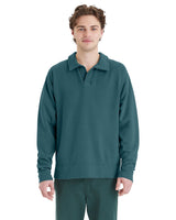 ComfortWash by Hanes® Garment Dye Polo Collar Sweatshirt
