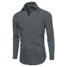 Charcoal Slim Fit Long Sleeve Polo Shirt