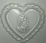 Cameo and Flower Hearts Chocolate Mold