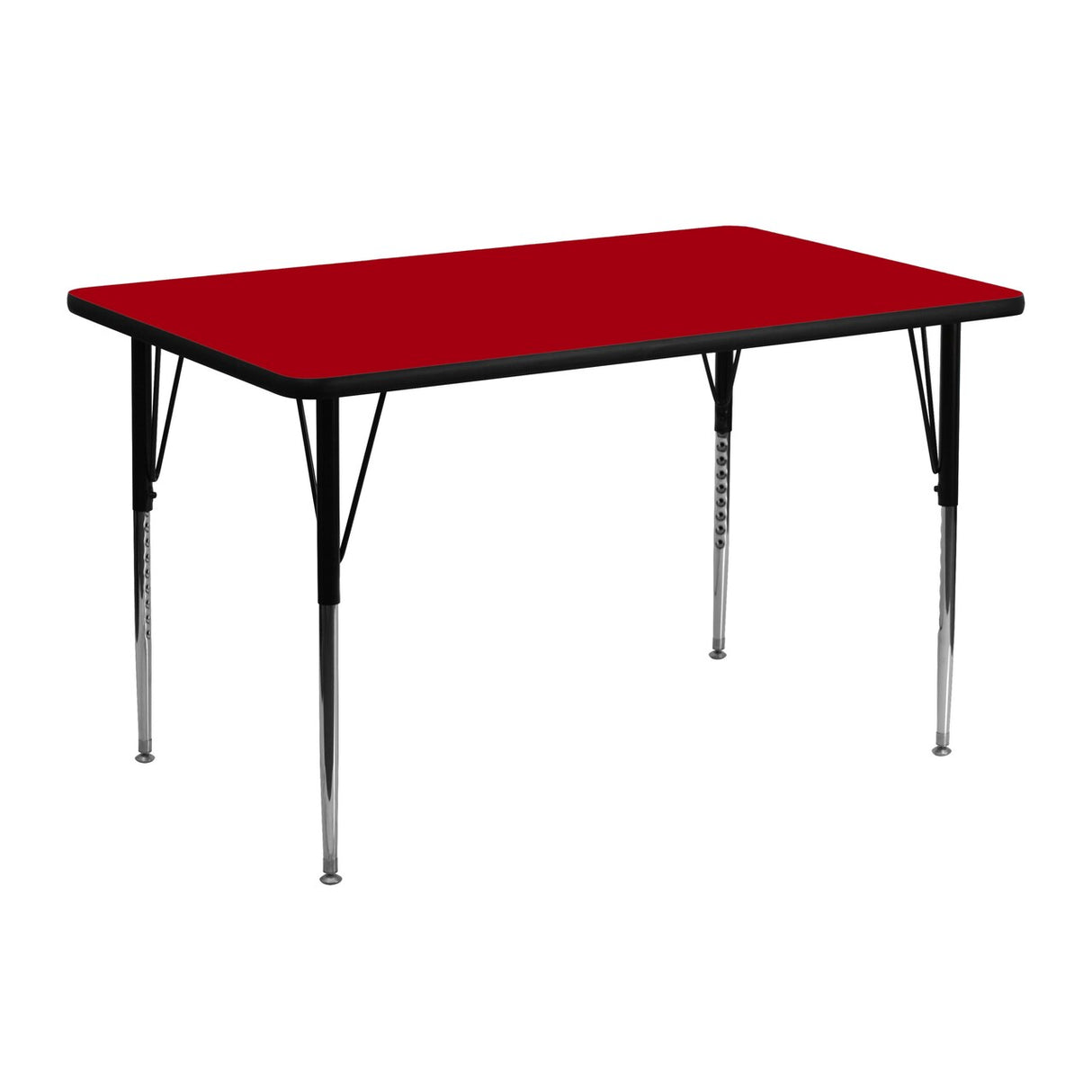 Emma and Oliver 24x48 Rectangle Laminate Adjustable Activity Table
