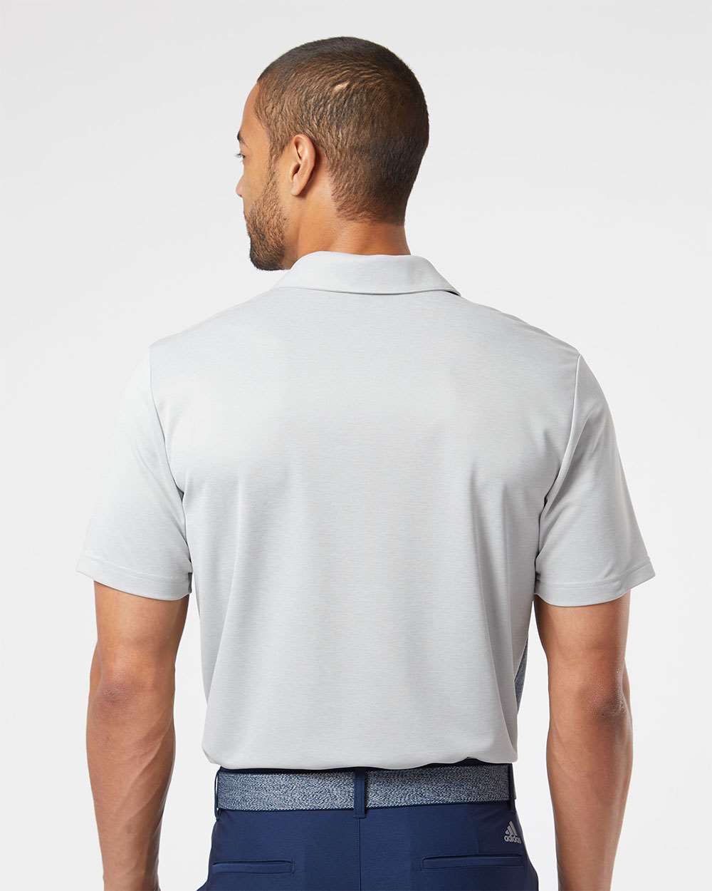 Adidas® Heathered Colorblocked 3-Stripes Polo