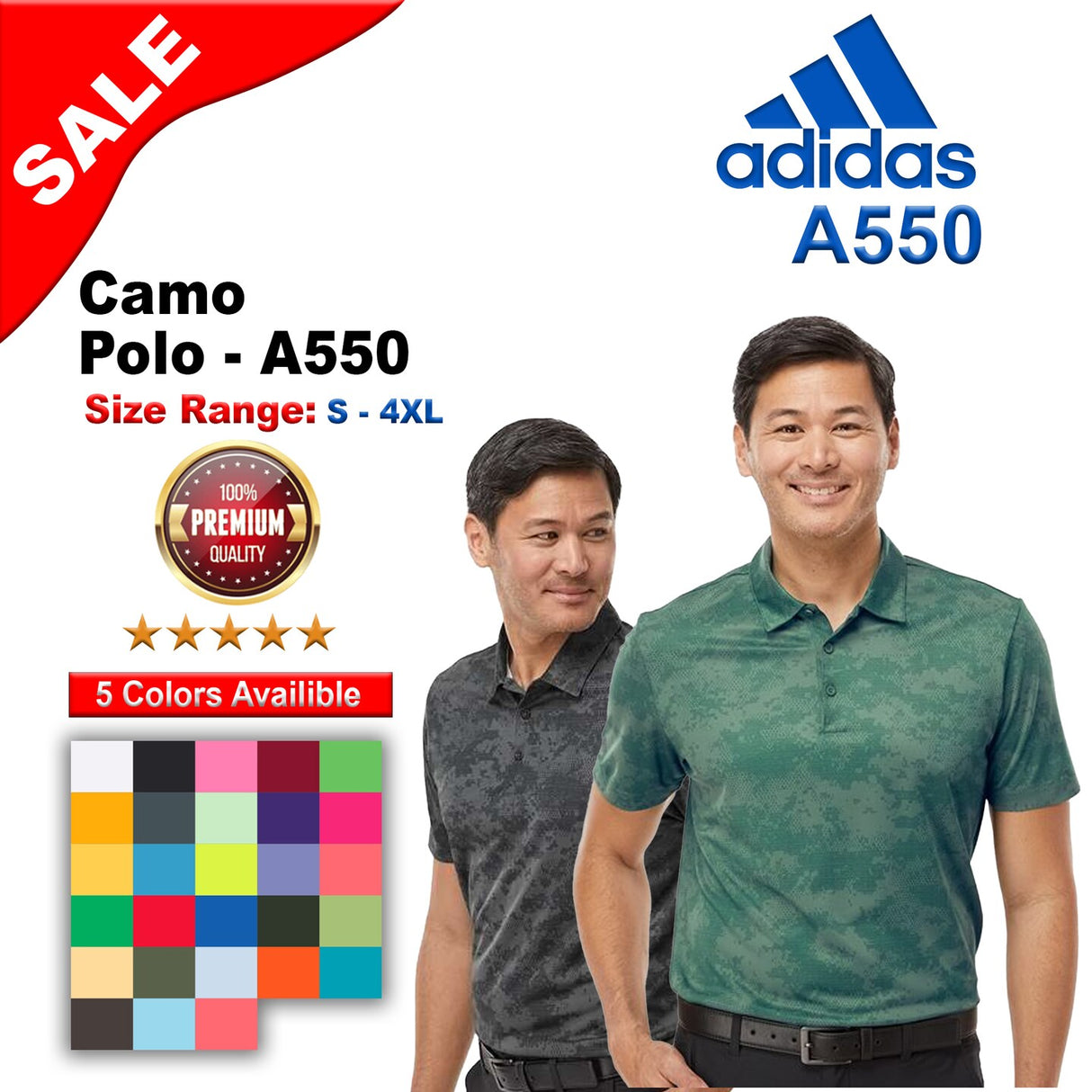 Adidas® Camo Polo