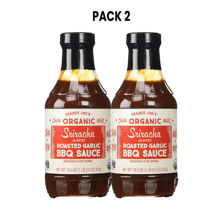 Trader Joe's Organic Sriracha and Roasted Garlic BBQ Sauce Bundle