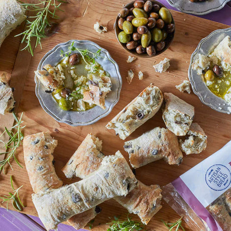 Olive Fougasse 12 oz Rustic & Flavorful