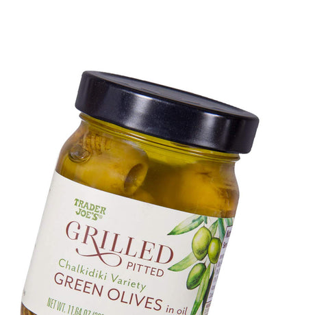 Grilled Pitted Green Olives 11.64 Oz