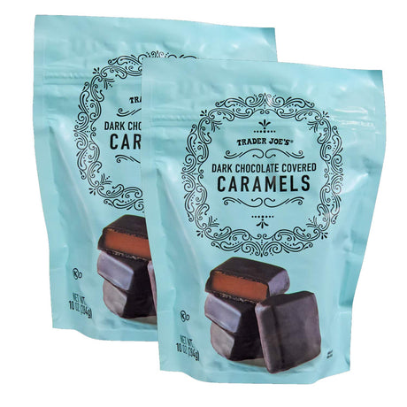 Dark Chocolate Covered Caramels 10 Oz