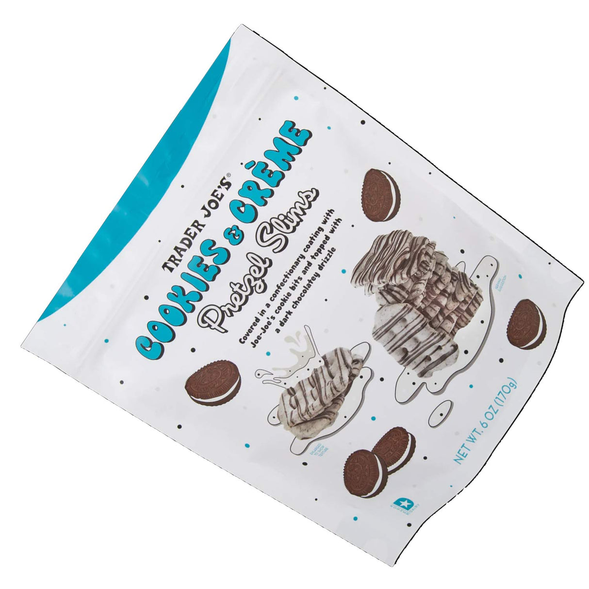 Cookies & Creme Pretzel Slims 6 oz Sweet & Crunchy