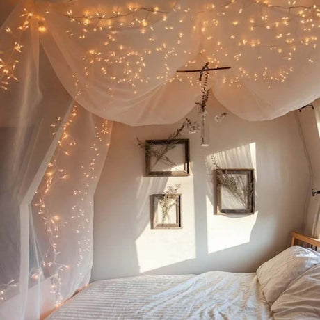 Christmas Silver Copper Cluster Fairy String Lights