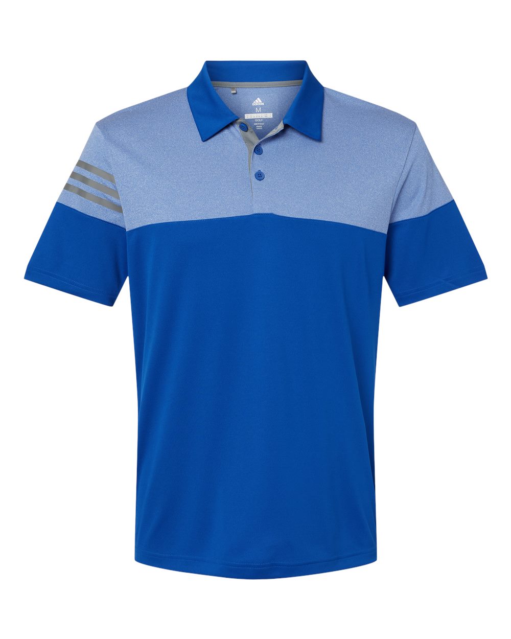 Adidas® Heathered 3-Stripes Colorblocked Polo