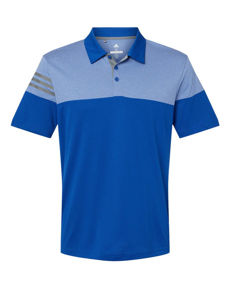 Adidas® Heathered 3-Stripes Colorblocked Polo