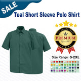 Teal Short Sleeve Polo Shirt