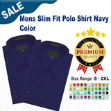 Mens Slim Fit Polo Shirt Navy Color