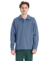 ComfortWash by Hanes® Garment Dye Polo Collar Sweatshirt