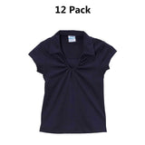Girl's Uniform V Neck Collar Shirt