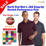North® End Men's JAQ Snap-Up Stretch Performance Polo