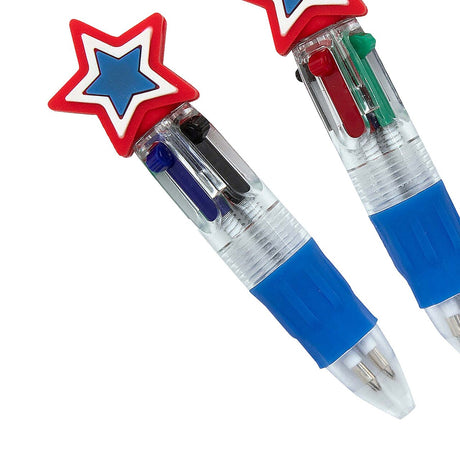 3 1/2" Micro Patriotic Plastic Shuttle Pens 12 Pc.
