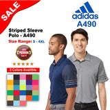 Adidas® Striped Sleeve Polo