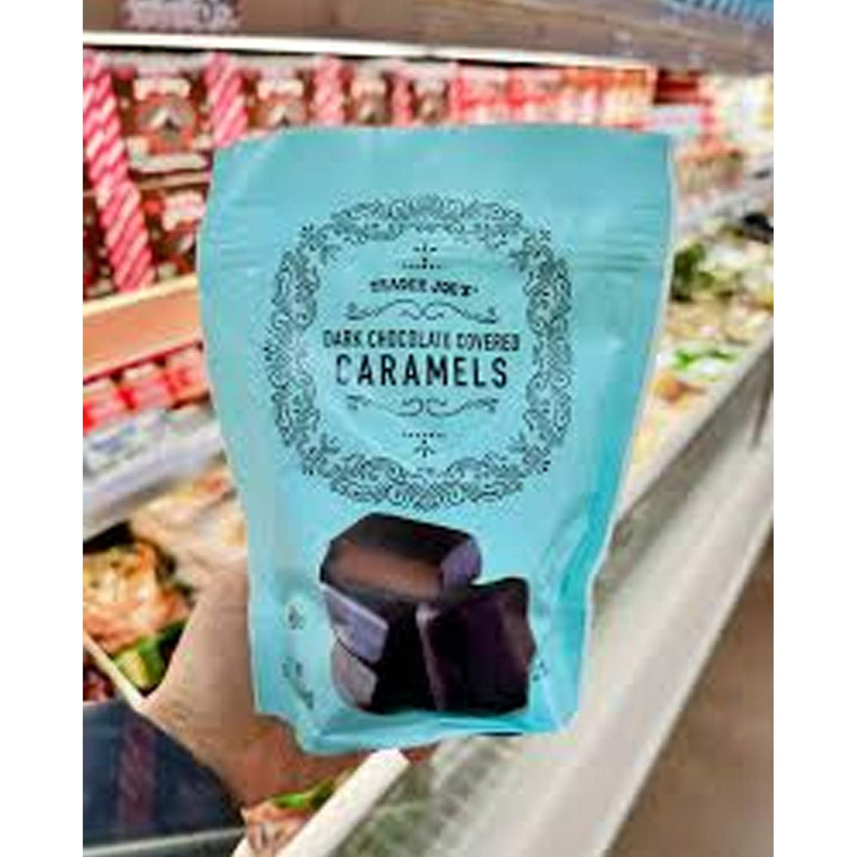 Dark Chocolate Covered Caramels 10 Oz