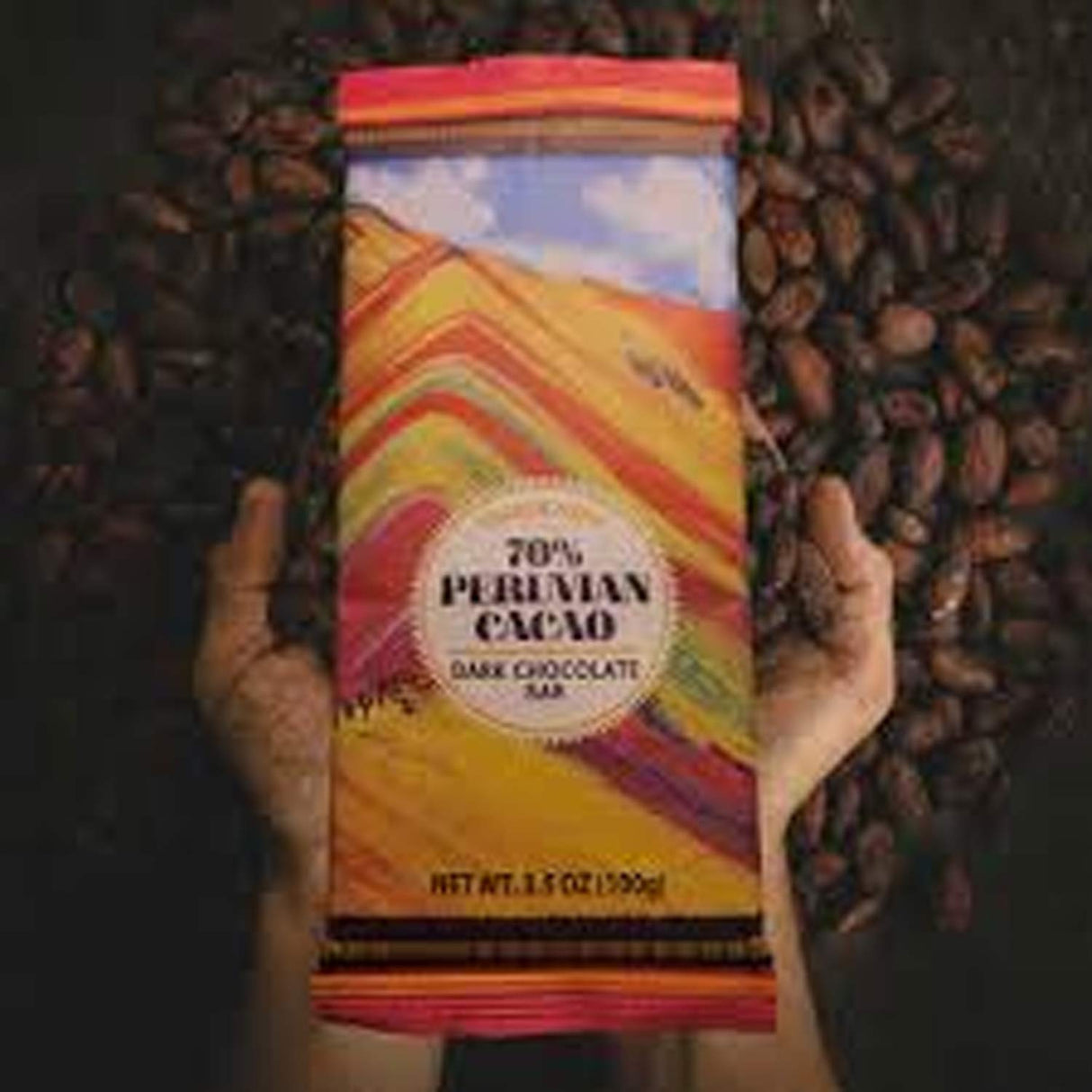 70% Peruvian Cacao Dark Chocolate Bar 3.5 oz
