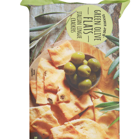 Green Olive Flats Italian Lingue Crackers 5.29 oz